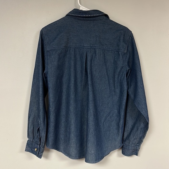 National Embroidered Denim Shirt, Size M, Fall Leaves pattern, 100% cotton - Picture 4 of 8